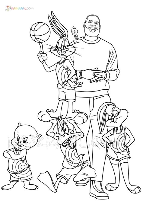 printable space jam coloring pages