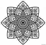 Coloring Medallion Mandala Indian Pages Adult Printable Book Print sketch template