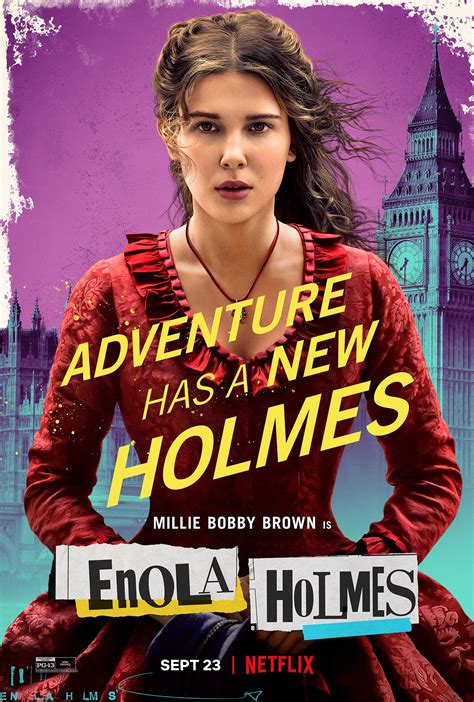 enola holmes  character posters tease   adventure entertainment