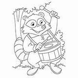 Raccoon Coloring Pages Baby Drawing Coon Dog Getcolorings Getdrawings sketch template
