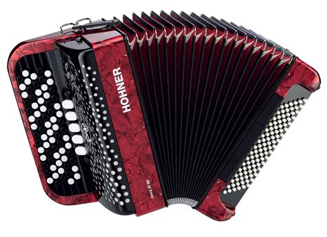 hohner nova iii chromatic button accordion  bass  system red  gigbag kj
