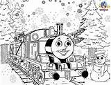 Thomas Colouring Pages Christmas Tank Printable Coloring Train Engine Kids Print Sheets Friends Winter Cartoon Snow Snowman Printables Kidscp Birthday sketch template