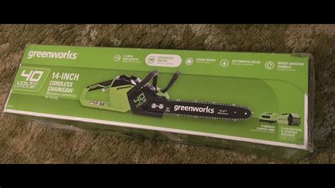 unboxing greenworks  cordless chainsaw  walmart clearance youtube