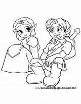 Zelda Coloring Pages Time Link Ocarina Books Legend Little Getdrawings Pony Man Colouring sketch template