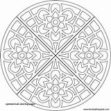 Coloring Pages Mandala Waffle Symmetrical Illusion Optical Flower Printable Adults Simple Color Coloriage Cola Coca Livre Mosaique Illusions Available Format sketch template