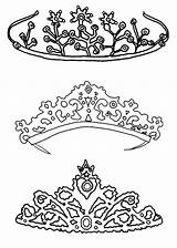 Coloring Crown Pages Tiara Getdrawings Royal sketch template