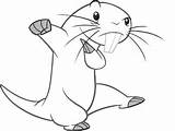 Adult Rat Mole Rufus sketch template