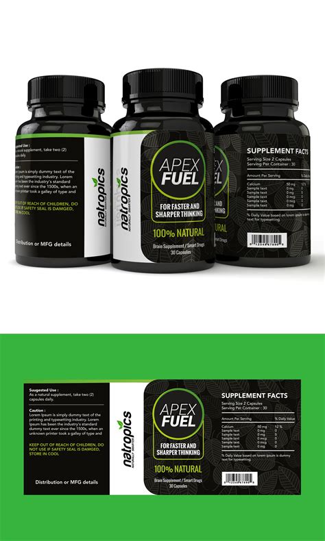 contest  product label design   dietary supplement hrs