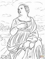 Coloring Pages St Catherine Alexandria Renaissance Printable Drawing sketch template