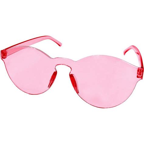 Pink Plastic Rimless Sunglasses 5 5in X 2 2in Party City