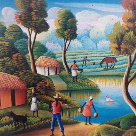 haitian landscape painting  haitian artist