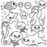 Coloring Pages Sea Animal Kids Ocean Printable Sheets Print Life Animals Under Cartoon Creature Adults Mermaid Choose Board sketch template