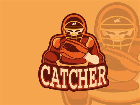 baseball catcher art designs themes templates  downloadable