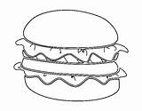 Hamburguesa Hamburger Lechuga Hamburguer Coloring Sandwich Salade Hamburguesas Plato Alface Disegni Mcdonalds Cdn5 Pan Dessins Pane sketch template