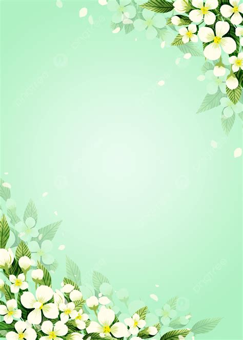 watercolor floral background  small white flowers wallpaper image