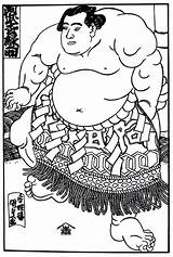 Coloring Japanese Sumo Culture Book Pages Print Wrestler Choose Board sketch template