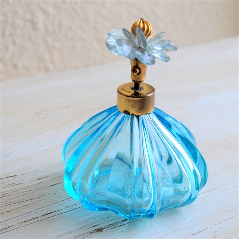 beautiful blue vintage perfume bottle this delicate vintag… flickr