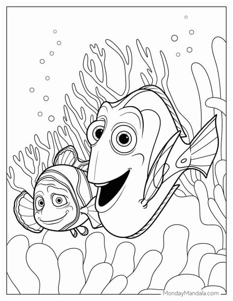 finding nemo coloring page nemo