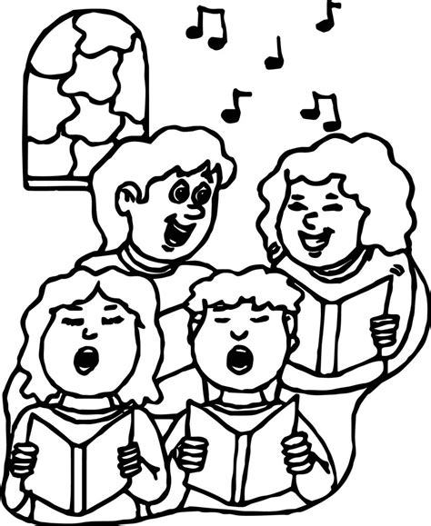 children choir coloring page wecoloringpagecom