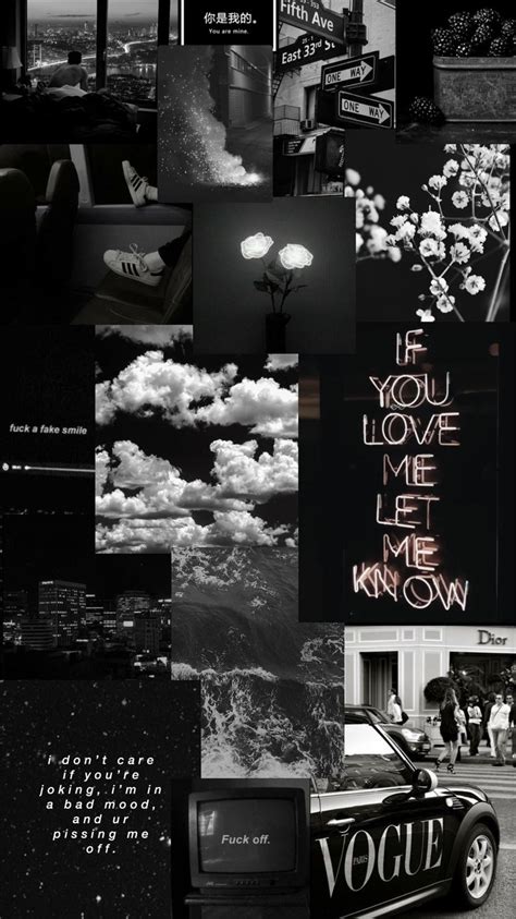 Black Phone Background Aesthetic / Cute Black and White Aesthetic