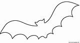 Halloween Outline Coloring Bat Pages Printable Print Prints sketch template