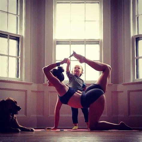 these mother daughter yoga photos are equal parts zen and