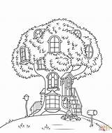 Bears Berenstain Treehouse Coloring Pages Tree House Printable Colouring Bear Kids Supercoloring Sheets Christmas Color Fairy Magic Adult Papi Clipart sketch template
