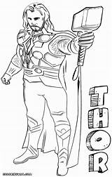 Thor Coloring Pages Print Book Movie sketch template