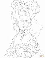 Gainsborough Coloring Blue Pages Thomas Woman Famous Women Popular sketch template