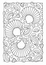 Coloring Shells Mandala Pages Edupics Choose Board Large sketch template