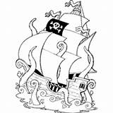 Coloring Pirate Kraken Monster Pages Color Surfnetkids Next Attacks sketch template