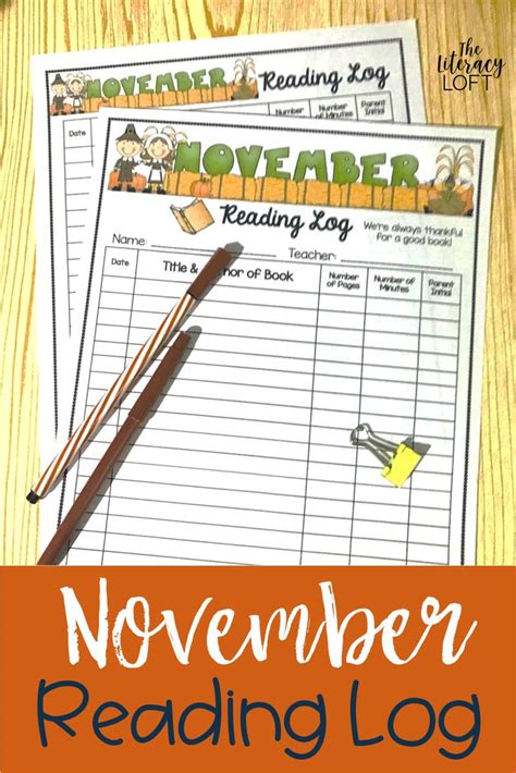 reading log november reading log november reading home reading log