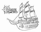 Coloring Pages Boat Pirate Ship Print Printable Color Getcolorings sketch template