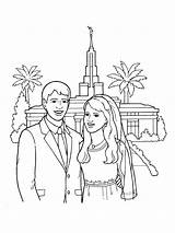 Temple Clipart Lds Drawing Primary Bride Groom Kids Salt Lake Coloring Wife Husband Wedding Marriage Pages Cliparts Sealing Front Cartoon sketch template