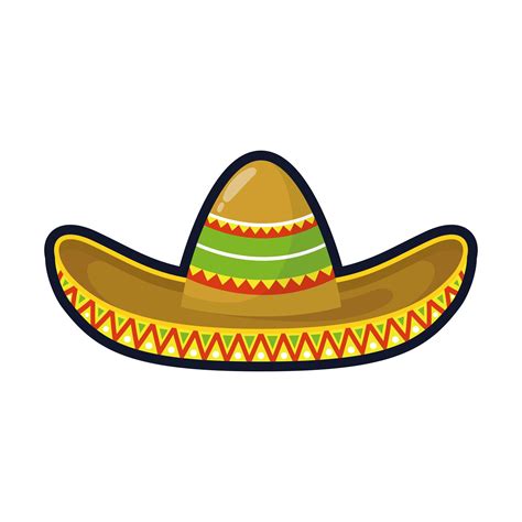 traditional mexican hat flat style vector illustration design