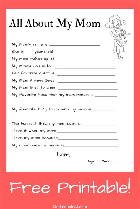 mom  printable mothers day card mothersday