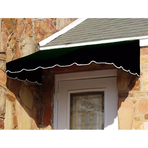 shop awntech   wide    projection black solid slope  eave windowdoor awning