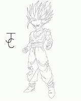 Gohan Coloring Super Saiyan Pages Ssj2 Drawing Dragon Ball Body Library Clipart Popular sketch template