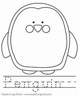 Penguin Coloring Sheet Mycutegraphics Graphics sketch template