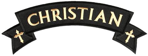 christian  crosses embroidered rocker biker patch quality biker
