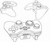 Xbox Controller Coloring Pages Outline Drawing Deviantart Printable Getcolorings Getdrawings Print Color sketch template