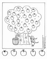 Coloring Apple Tree Pages Apples Fall Printable Fun Color Cider Kids Picking Puppet Whatdowedoallday Template sketch template