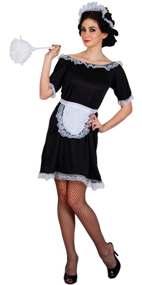 Ladies Classic French Maid Budget Fancy Dress Halloween