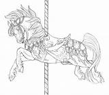 Carousel Coloring Pages Horse Horses Printable Colouring Adult Deviantart Tattoos Unicorn Animal Visit Neptune Advanced Detailed Books Popular Template Azcoloring sketch template