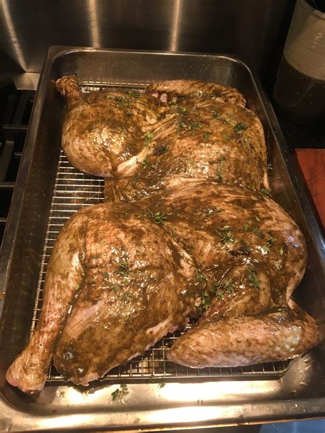 cooking with barry and meta roasted spatchcocked turkey with lemon herb