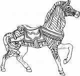 Carousel Coloring Pages Zebra Book Color Printable Horses Line Kids Dentzel Carosel Animals Drawing Animal Gif Drawings Clipart Coloringhome Post sketch template