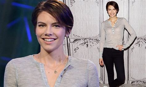lauren cohan shows off her natural beauty for the the walking dead