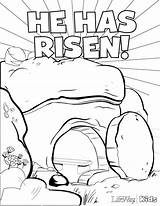 Coloring Pages He Risen Easter Popular Morning sketch template