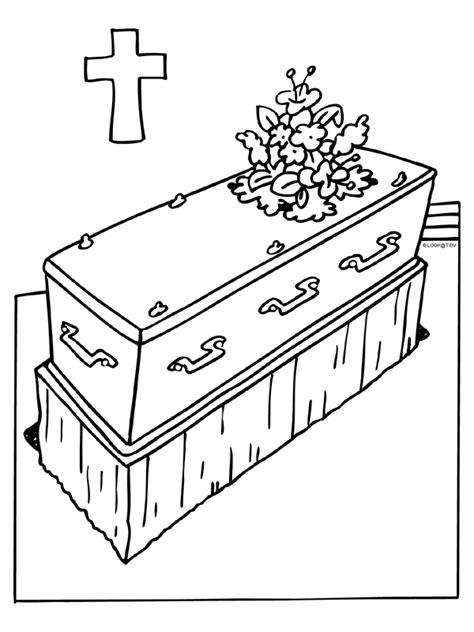 coloring page funeral coloring pages
