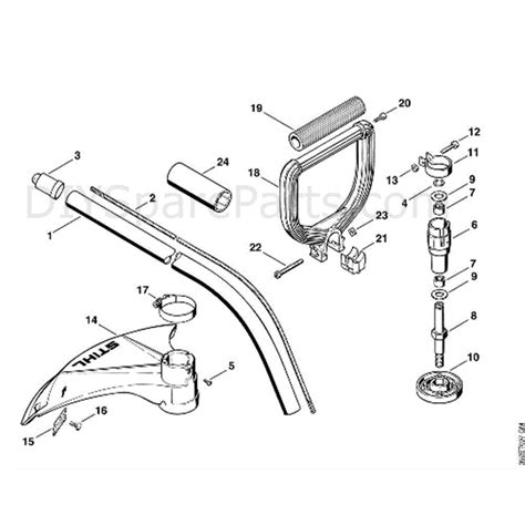 stihl fs  brushcutter fs parts diagram  drive tube fs  wrap  handle